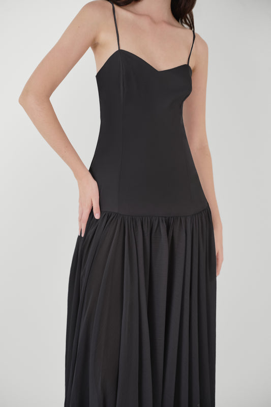 Meret Silk Dress Negro