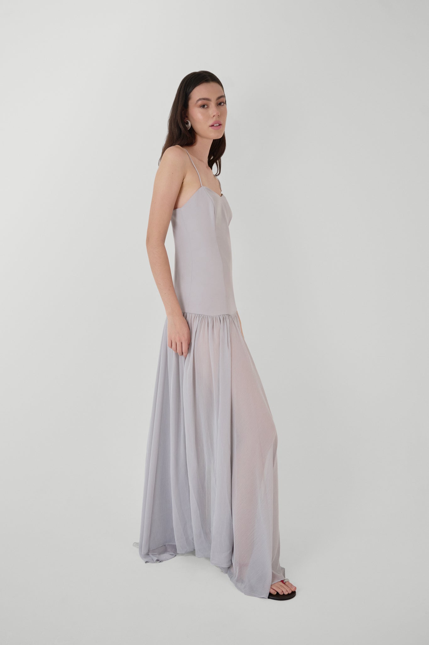Meret Silk Dress Gris