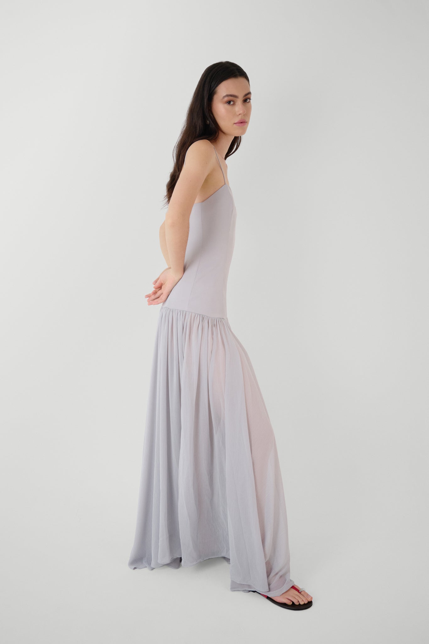 Meret Silk Dress Gris