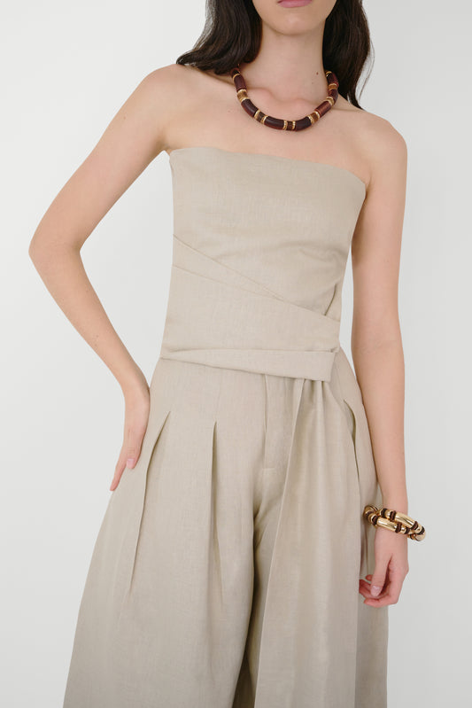 Irene Linen Pant Kaki