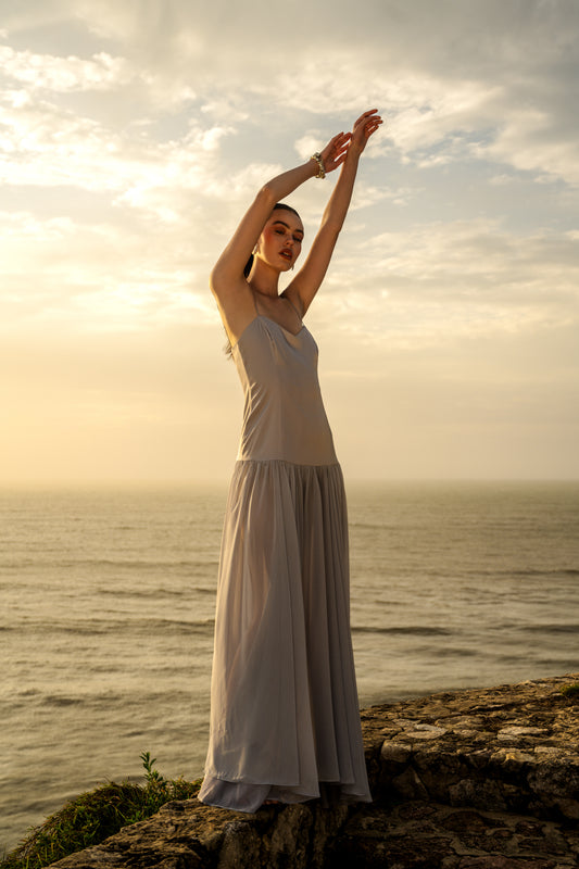 Meret Silk Dress Gris