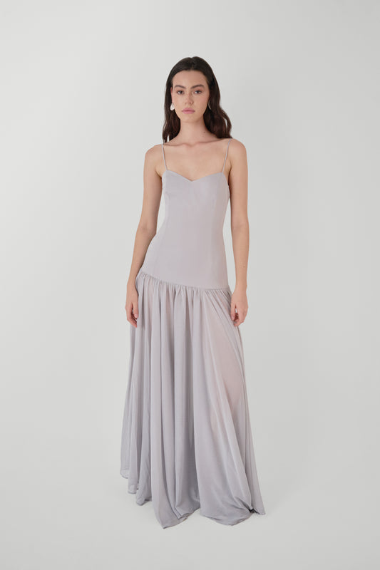 Meret Silk Dress Gris