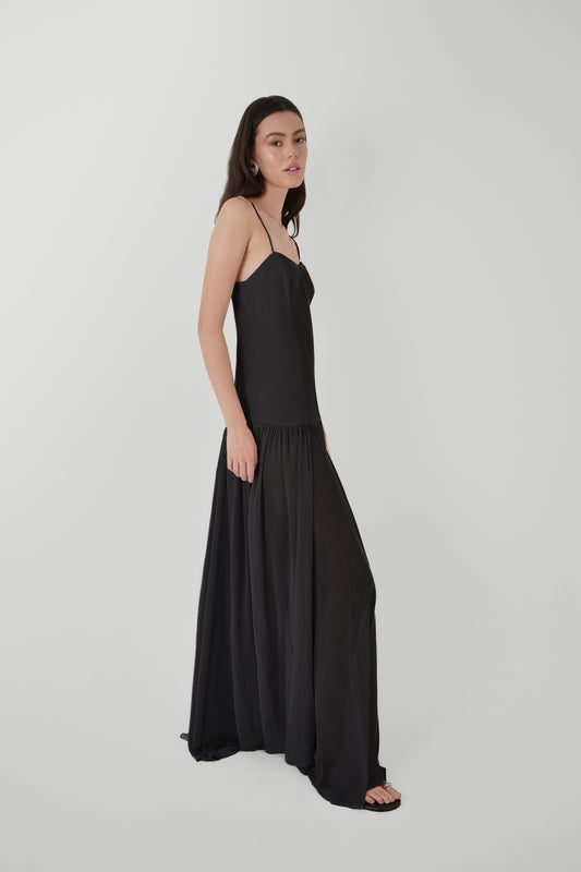 Meret Silk Dress Negro