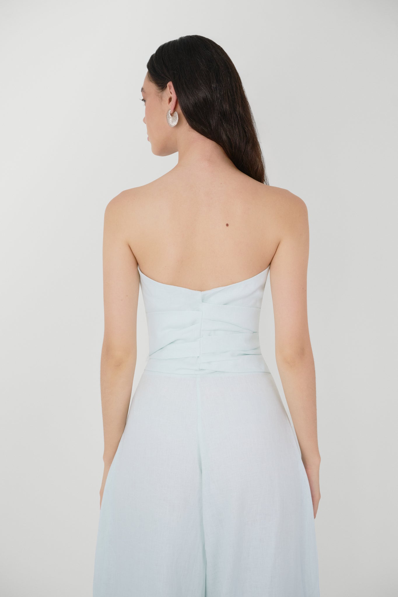 Irene Linen Top Azul
