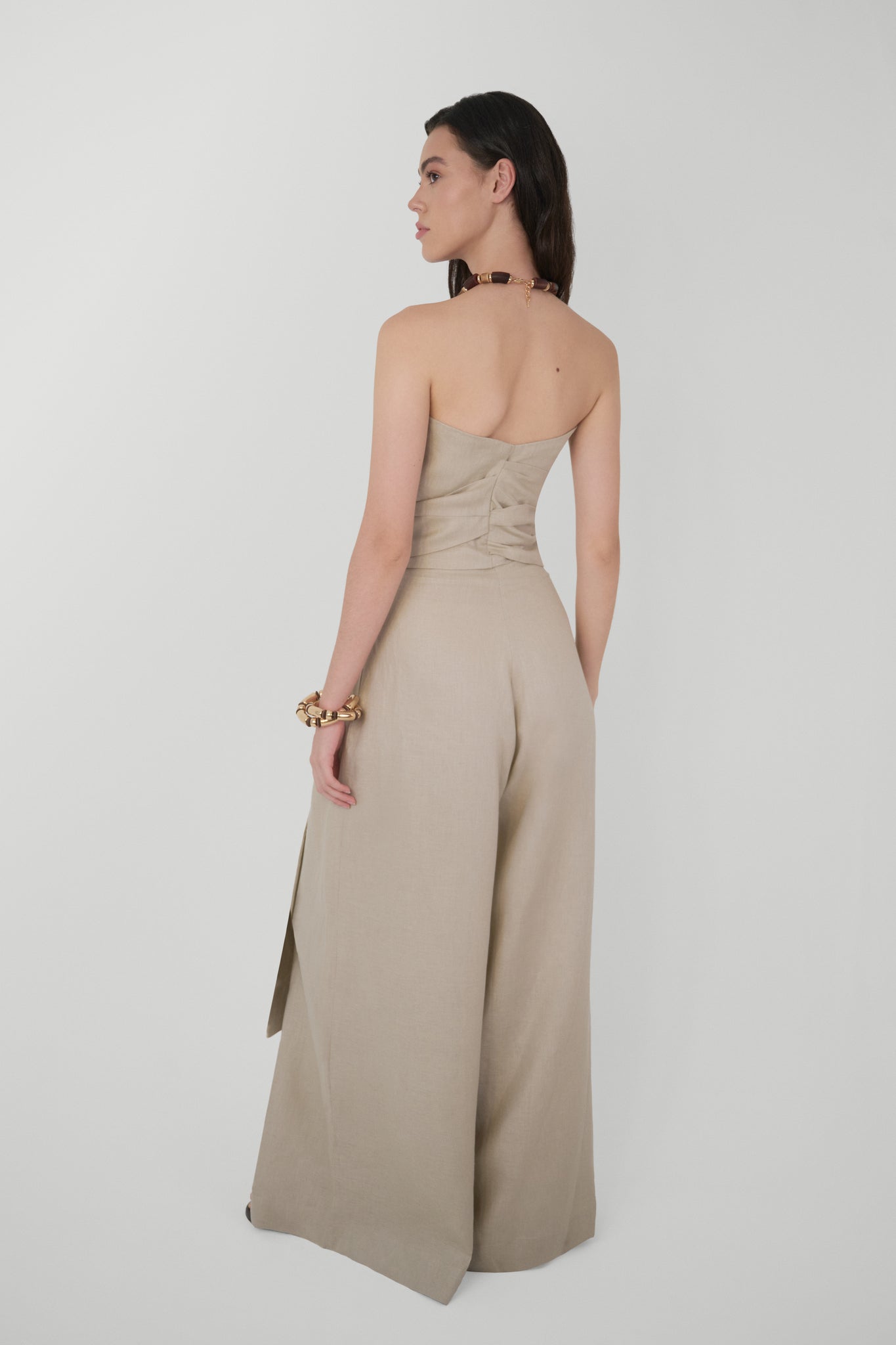Irene Linen Pant Kaki